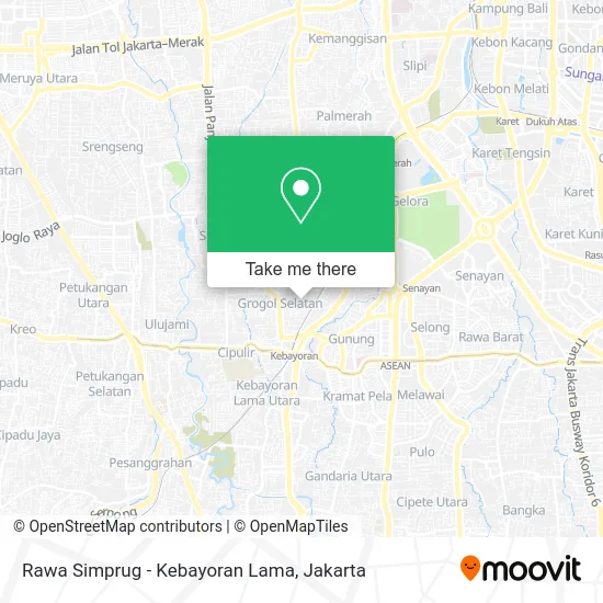Rawa Simprug - Kebayoran Lama map