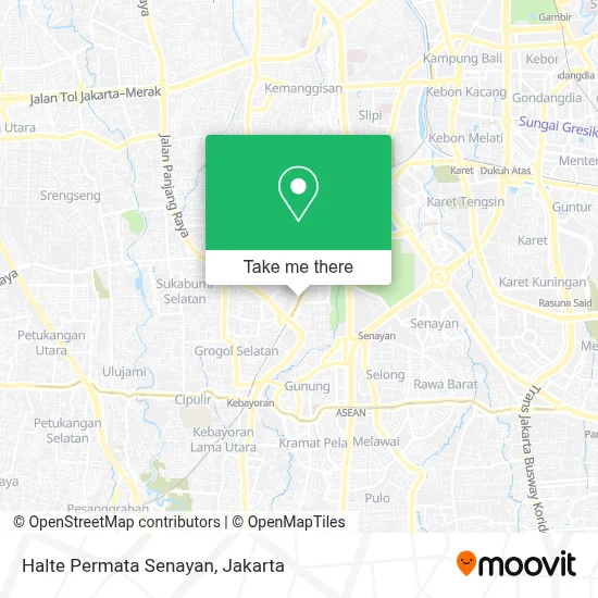Halte Permata Senayan map