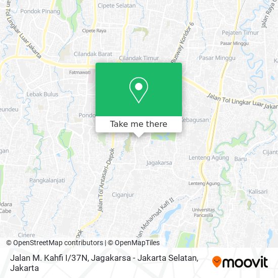 Jalan M. Kahfi I / 37N, Jagakarsa - Jakarta Selatan map