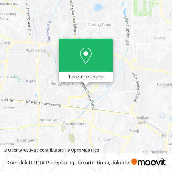 Komplek DPR RI Pulogebang, Jakarta Timur map