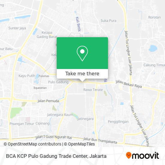 BCA KCP Pulo Gadung Trade Center map