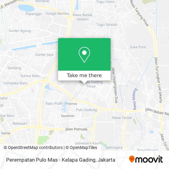 Perempatan Pulo Mas - Kelapa Gading map