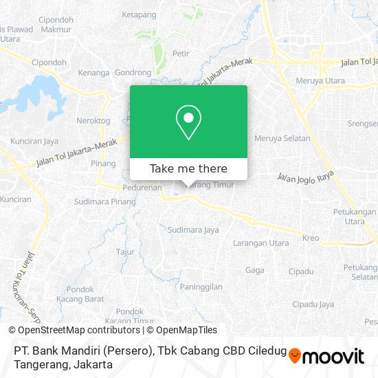 PT. Bank Mandiri (Persero), Tbk Cabang CBD Ciledug Tangerang map