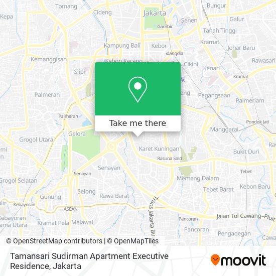 Tamansari Sudirman Apartment Executive Residence map