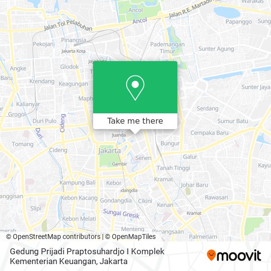 Gedung Prijadi Praptosuhardjo I Komplek Kementerian Keuangan map