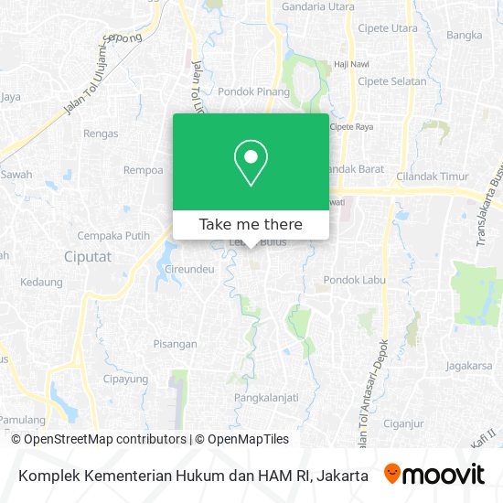 Komplek Kementerian Hukum dan HAM RI map