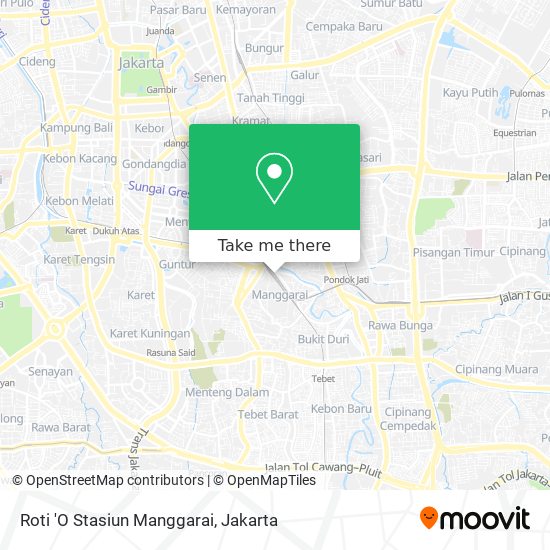 Roti 'O Stasiun Manggarai map