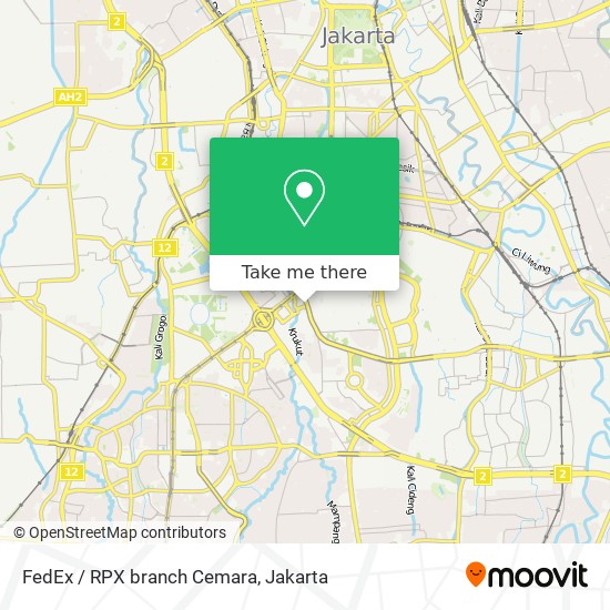 FedEx / RPX branch Cemara map