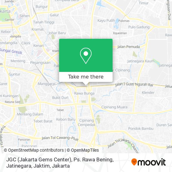 JGC (Jakarta Gems Center), Ps. Rawa Bening, Jatinegara, Jaktim map