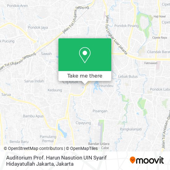Auditorium Prof. Harun Nasution UIN Syarif Hidayatullah Jakarta map