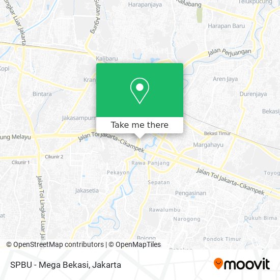 SPBU - Mega Bekasi map