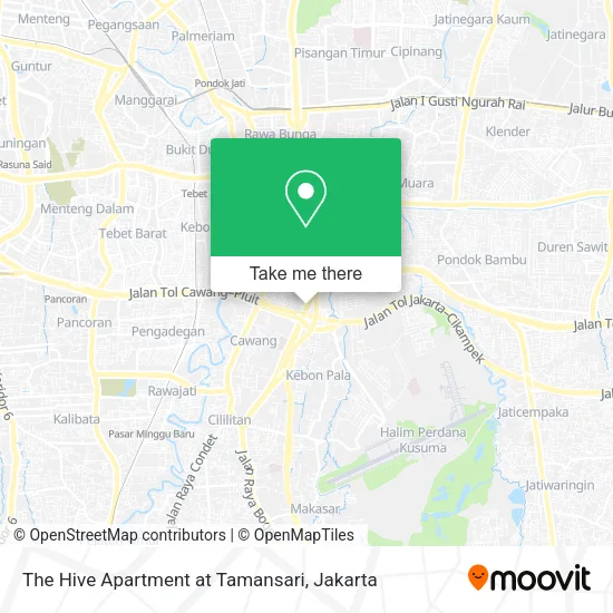 The Hive Apartment at Tamansari map