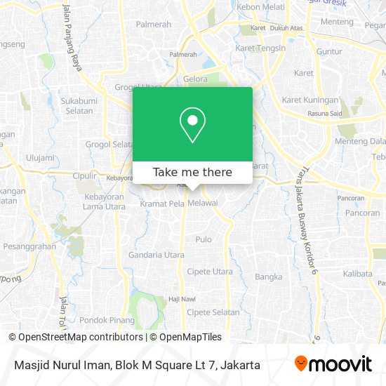 Masjid Nurul Iman, Blok M Square Lt 7 map