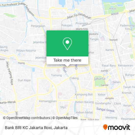 Bank BRI KC Jakarta Roxi map
