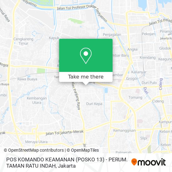 POS KOMANDO KEAMANAN (POSKO 13) - PERUM. TAMAN RATU INDAH map