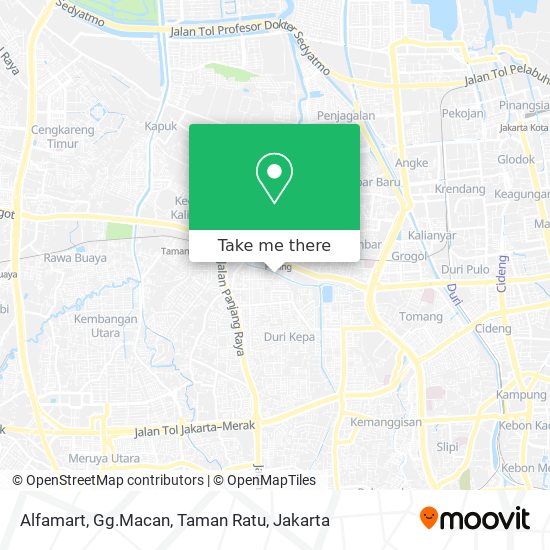 Alfamart, Gg.Macan, Taman Ratu map