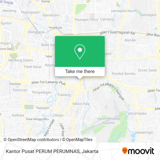 Kantor Pusat PERUM PERUMNAS map