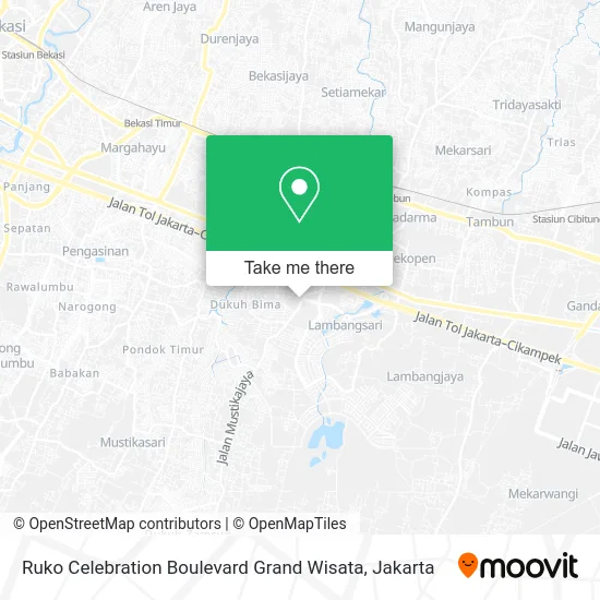 Ruko Celebration Boulevard Grand Wisata map