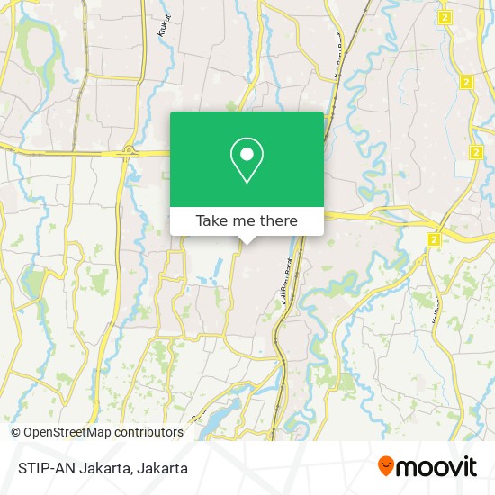 STIP-AN Jakarta map