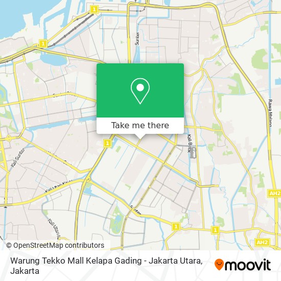 Warung Tekko Mall Kelapa Gading - Jakarta Utara map