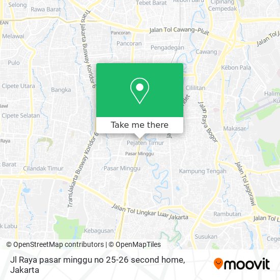 Jl Raya pasar minggu no 25-26 second home map