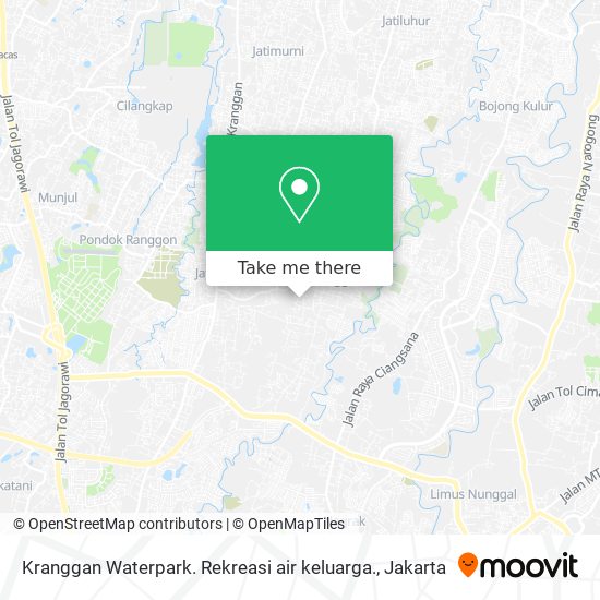 Kranggan Waterpark. Rekreasi air keluarga. map