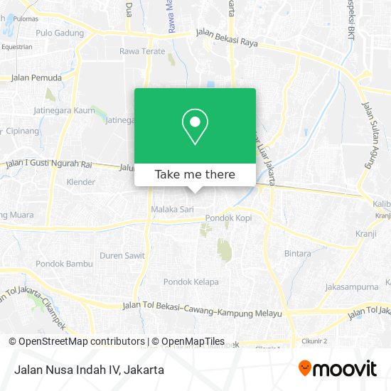 Jalan Nusa Indah IV map