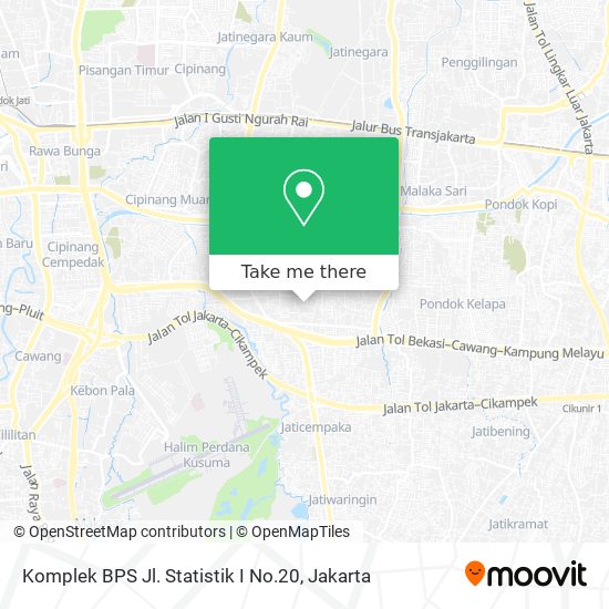 Komplek BPS Jl. Statistik I No.20 map