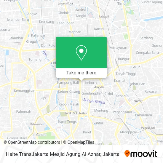 Halte TransJakarta  Mesjid Agung Al Azhar map