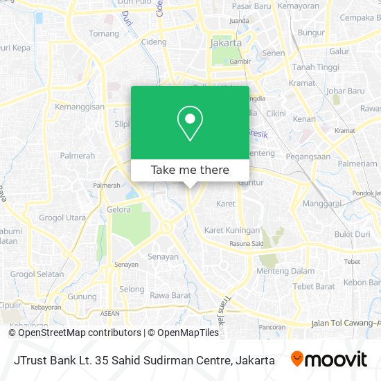 JTrust Bank Lt. 35 Sahid Sudirman Centre map