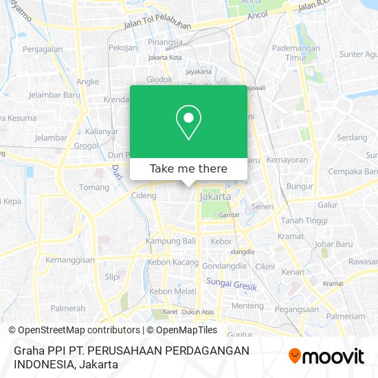 Graha PPI PT. PERUSAHAAN PERDAGANGAN INDONESIA map