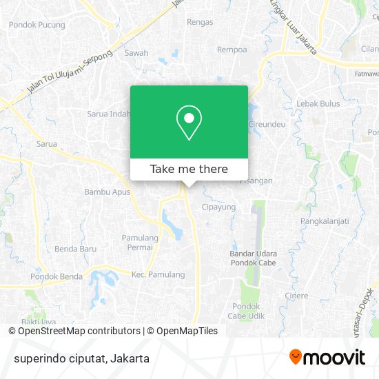 superindo ciputat map