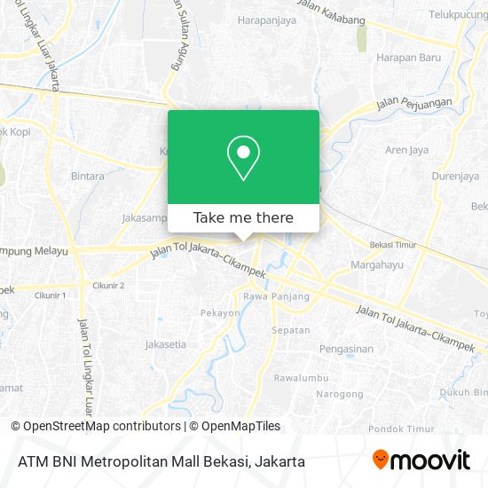 ATM BNI Metropolitan Mall Bekasi map