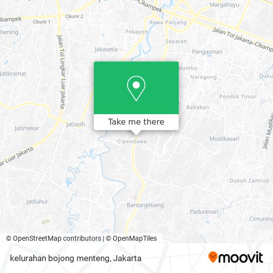 kelurahan bojong menteng map