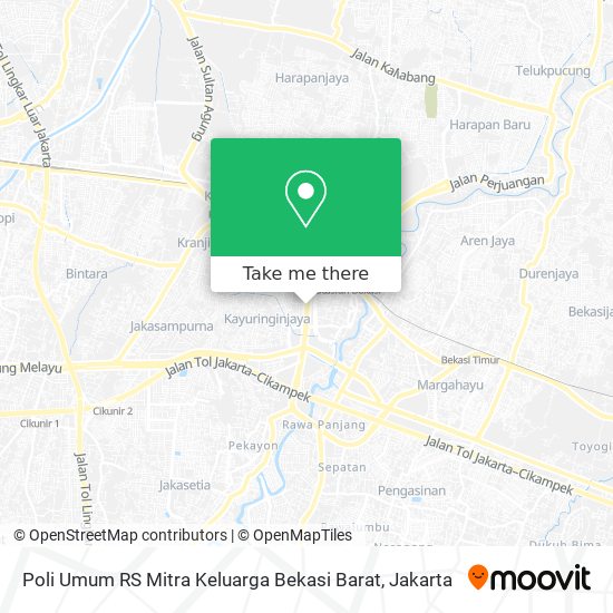 Poli Umum RS Mitra Keluarga Bekasi Barat map