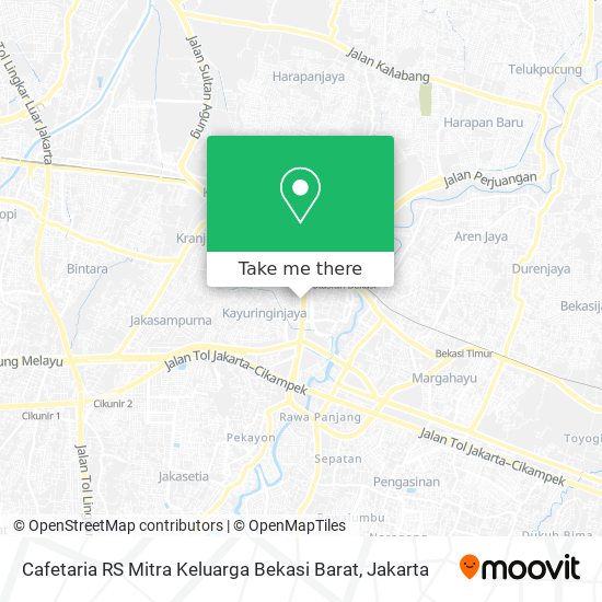 Cafetaria RS Mitra Keluarga Bekasi Barat map