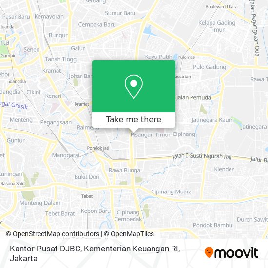 Kantor Pusat DJBC, Kementerian Keuangan RI map