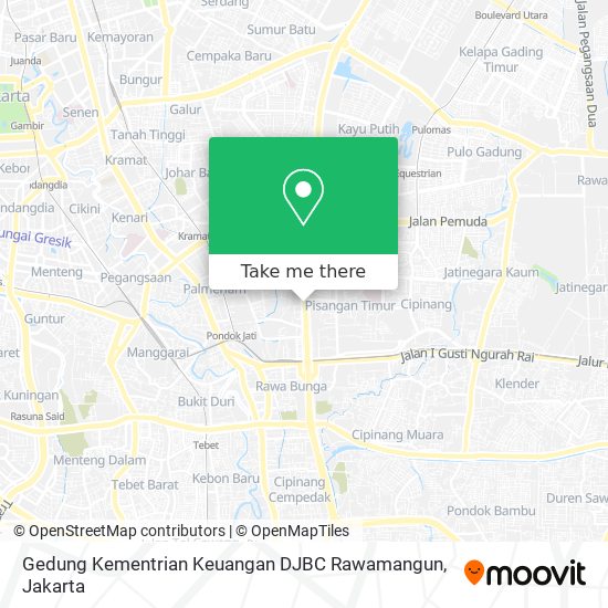 Gedung Kementrian Keuangan DJBC Rawamangun map