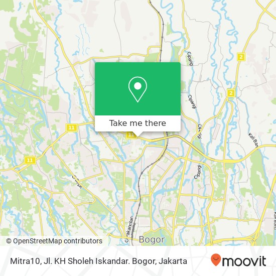 Mitra10, Jl. KH Sholeh Iskandar. Bogor map