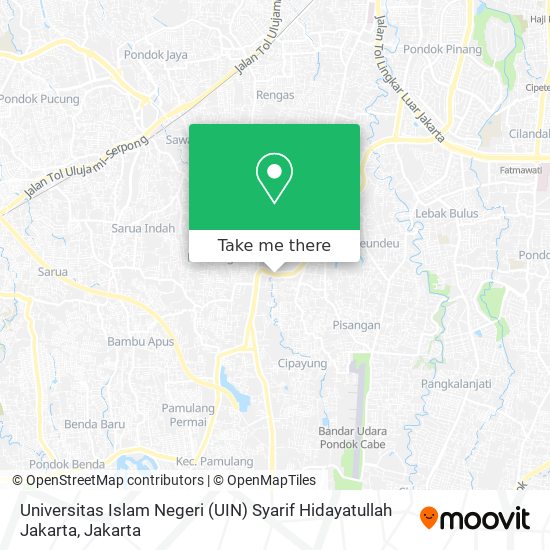Universitas Islam Negeri (UIN) Syarif Hidayatullah Jakarta map