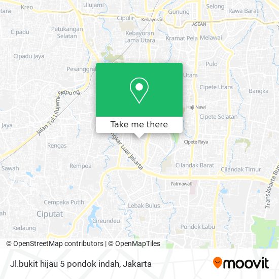 Jl.bukit hijau 5 pondok indah map