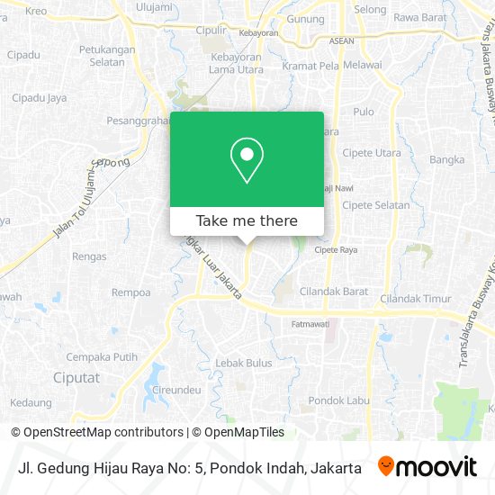 Jl. Gedung Hijau Raya No: 5, Pondok Indah map