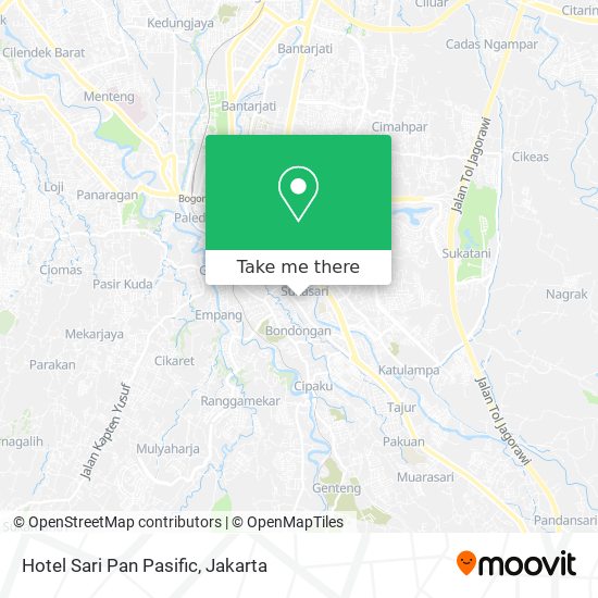 Hotel Sari Pan Pasific map
