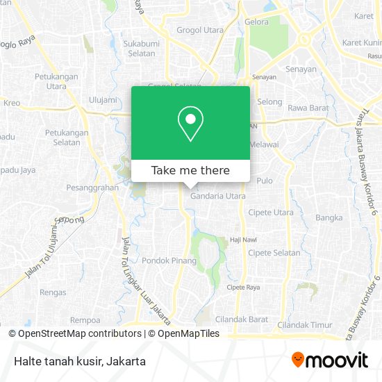 Halte tanah kusir map