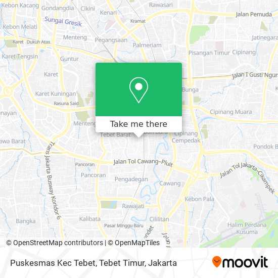 Puskesmas Kec Tebet, Tebet Timur map