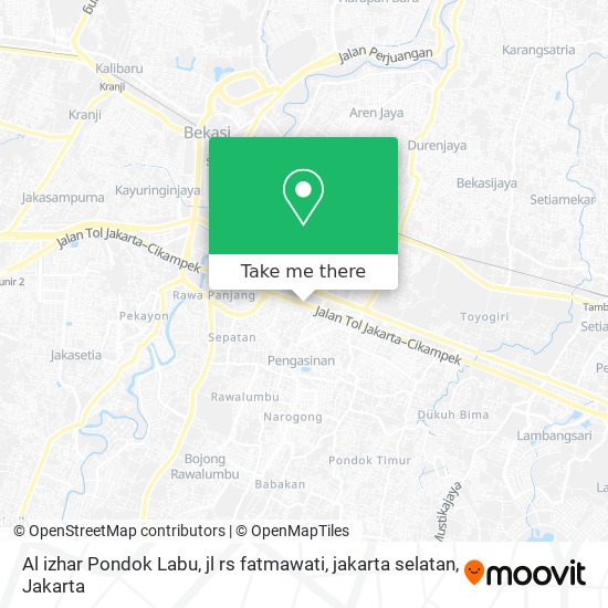 Al izhar Pondok Labu, jl rs fatmawati, jakarta selatan map