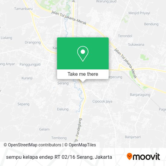 sempu kelapa endep RT 02 / 16 Serang map
