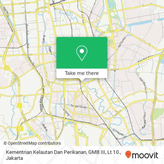 Kementrian Kelautan Dan Perikanan, GMB III, Lt 10. map