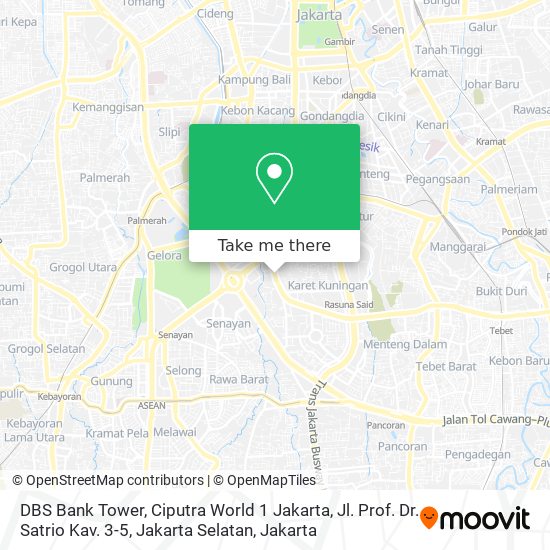 DBS Bank Tower, Ciputra World 1  Jakarta, Jl. Prof. Dr. Satrio  Kav. 3-5, Jakarta Selatan map