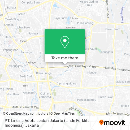 PT. Linesia Adofa Lestari Jakarta (Linde Forklift Indonesia) map